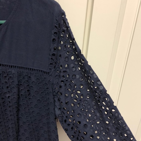 🦋HP🦋 Crown and Ivy Navy Eyelet Dress - Picture 3 of 3